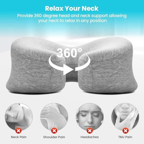 Ulaek Memory Foam Pillow - Neck Back Support Travel-Friendly Choice