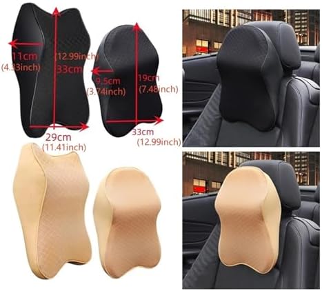 EQALIMVEL Car Pillow 3D Memory Foam Neck Support