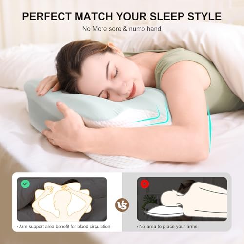 RASUSS Cervical Neck Pillow - Pain Relief for Back Stomach Sleepers