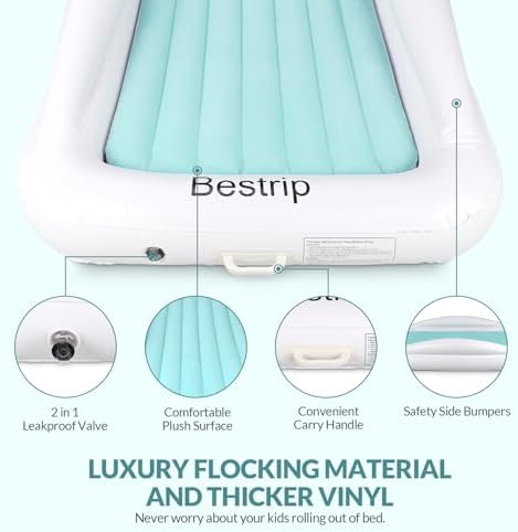 Bestrip Toddler Travel Bed Portable Air Mattress for Camping Road Trip