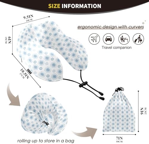 ALAZA Memory Foam Neck Pillow - Washable Portable