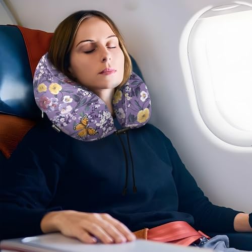 ALAZA Travel Pillow for Airplanes Memory Foam Neck Support Washable