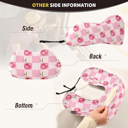 ALAZA Lightweight Ergonomic Travel Pillow for Airplane Neck Support