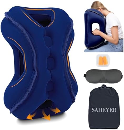 Inflatable Airplane Pillow for Neck and Shoulder Pain