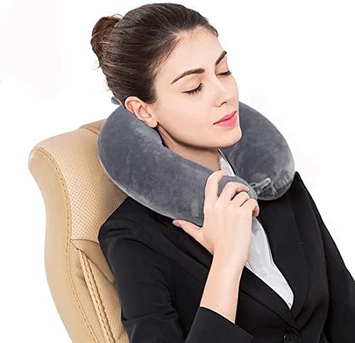 Cozy BoSpin Memory Foam Travel Pillow - Gray