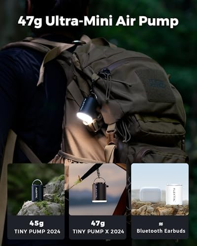 FLEXTAILGEAR Ultra-Compact Camping Air Pump with Camping Light