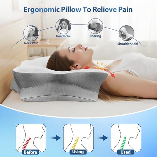 Memory Foam Cervical PillowCool SupportiveErgonomic DesignSleep Comfort