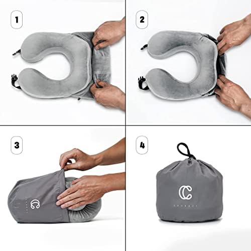 Hoodie Travel Pillow with Memory Foam Support