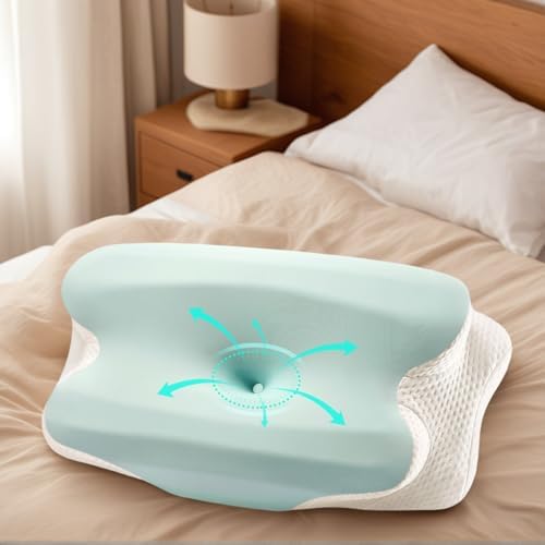 RASUSS Cervical Neck Pillow - Pain Relief for Back Stomach Sleepers