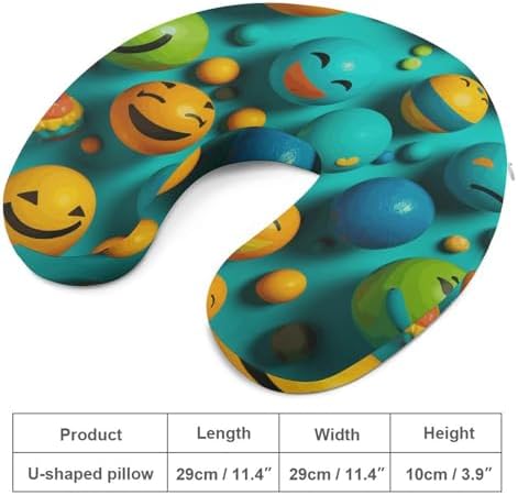 Smiley Face Memory Foam Travel Pillow