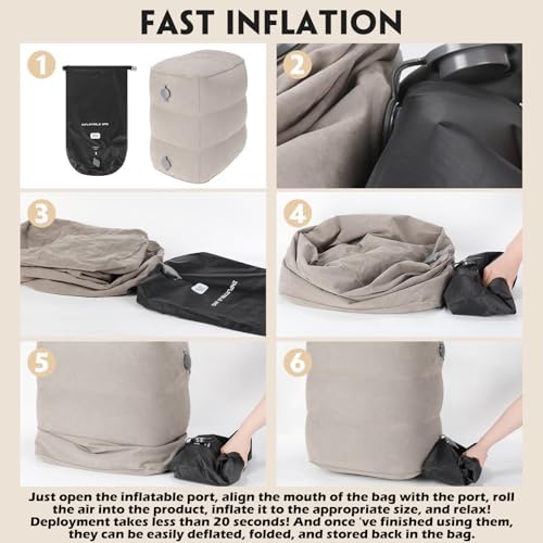 Adjustable Travel Neck Pillow and Footrest Package