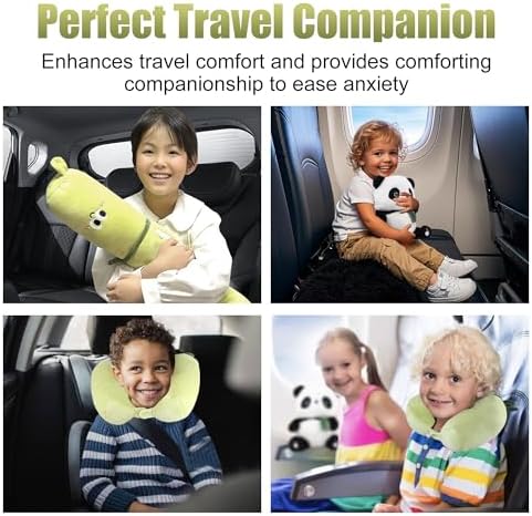 3-in-1 Panda Flight Pillow for Car Plane Travel