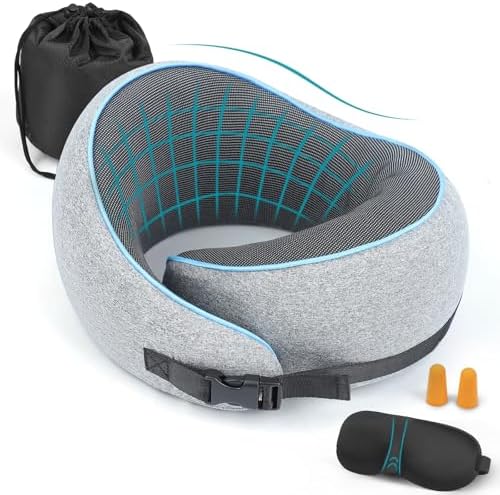 YIMISHCZ Memory Foam Travel Neck Pillow