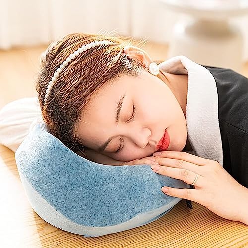 Ergonomic Memory Foam Neck Pillow for Airplane Travel