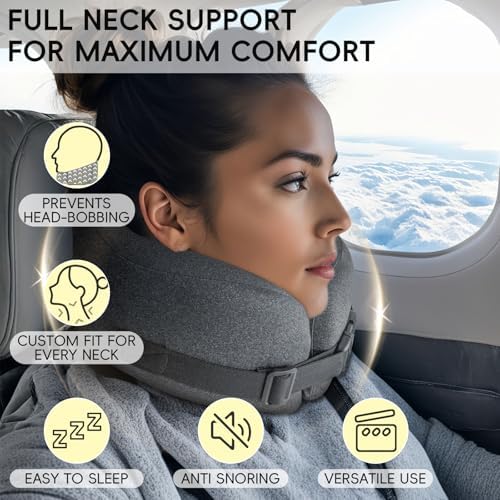 LWZJQ Travel Pillow Neck Support Airplane Essentials Washable Lightweight