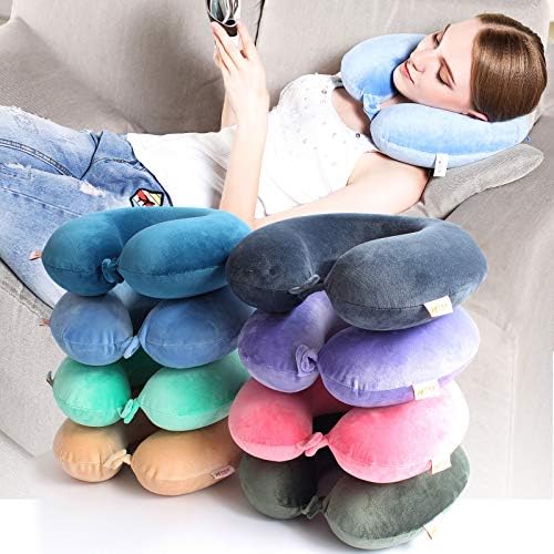 Bookishbunny Memory Foam U Shaped Travel Pillow for Neck Support