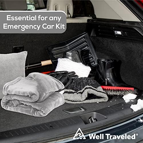 Well Traveled 2 in 1 Fleece Travel Blanket with Stuffable Pillowcase