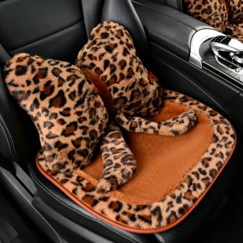 Luxury Plush Bow Car Headrest Lumbar Pillow Set for Comfort Style