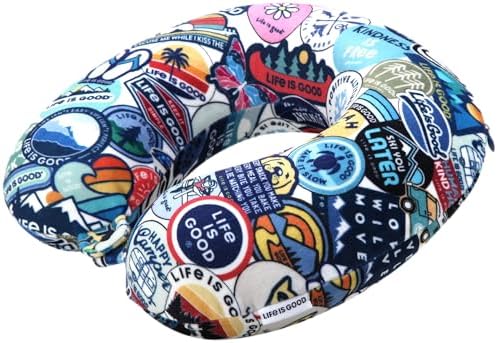 Life is Good Neck Pillow - Soft Memory Foam Travel Support