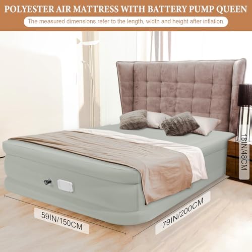 AirOutelle Queen Air Mattress with Rechargeable Pump