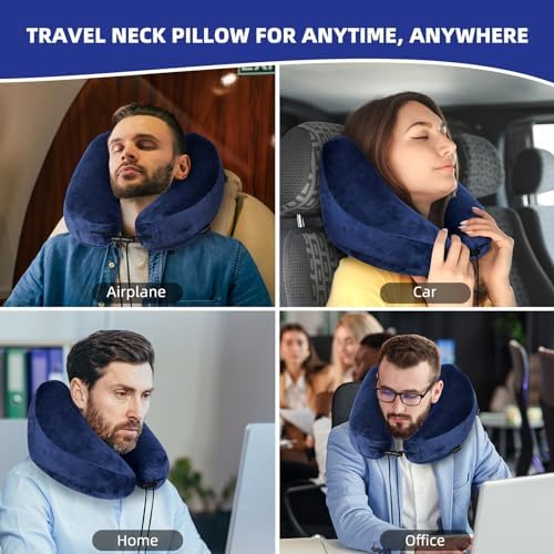 H-Shaped Inflatable Travel Pillow for Neck Support
