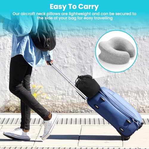 Ulaek Memory Foam Pillow - Neck Back Support Travel-Friendly Choice