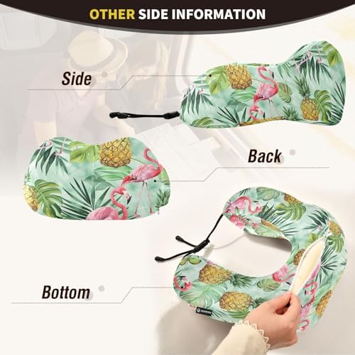 ALAZA Neck Travel Pillow with Memory Foam Comfort and Support