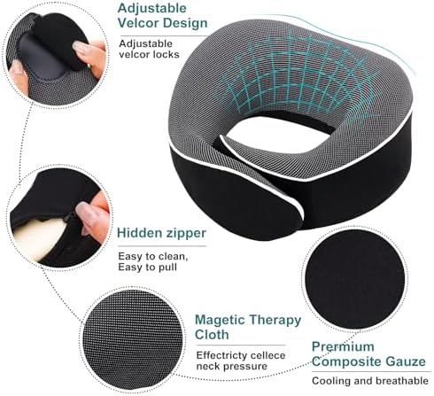 Ergonomic Memory foam Travel Pillow with 360-Degree Support