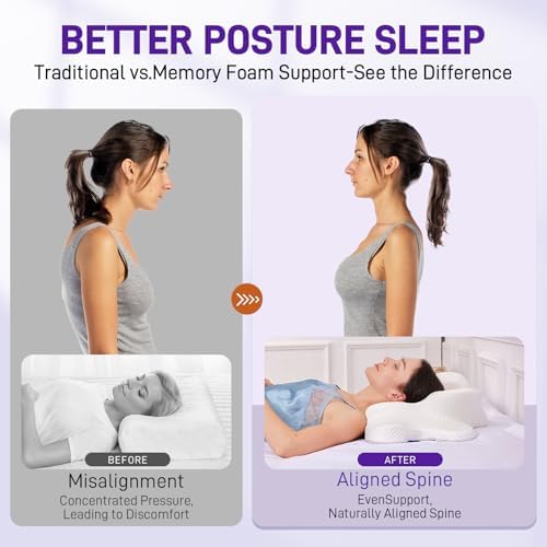 Memory Foam Adjustable Cervical Pillow for Neck Pain Relief
