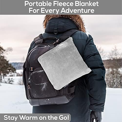 Well Traveled 2 in 1 Fleece Travel Blanket with Stuffable Pillowcase