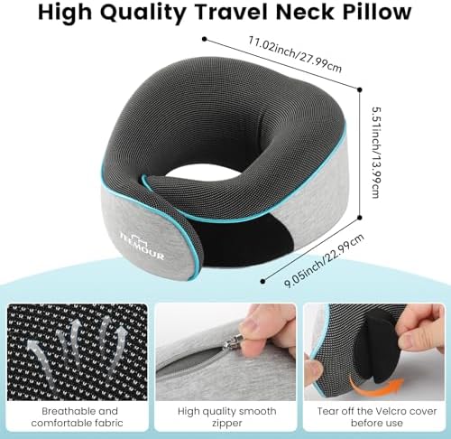Adjustable NO Trouble 360 Neck Pillow for Airplane Travel