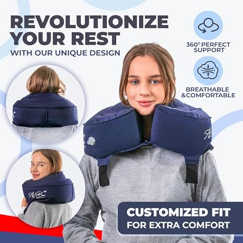 Air Bow Comfortable Travel Pillow - Airplane Neck Support