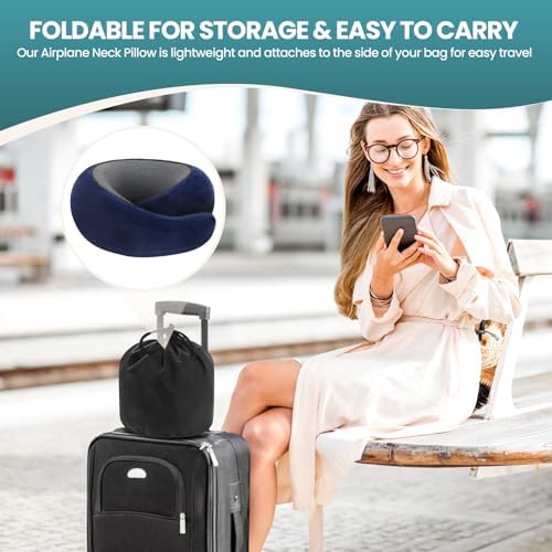 QRMZ Pot Memory Foam Travel Pillow for Neck Support