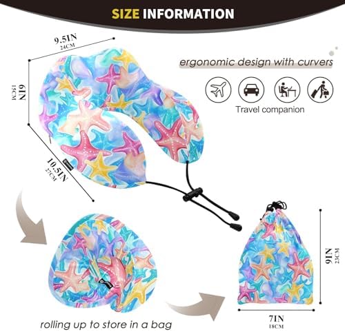 Adjustable Memory Foam Neck Pillow for Air Travel