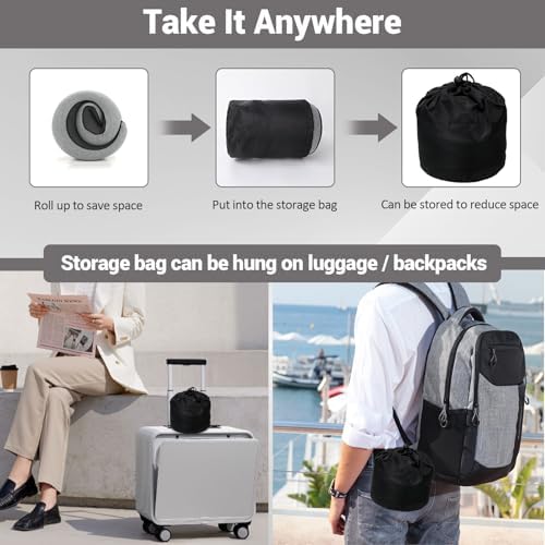 Supportive 100 Memory Foam Neck Pillow for Travel