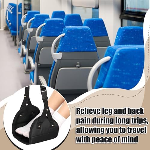Inflatable Airplane Foot Rest Pillow 2-in-1 Set for Travel