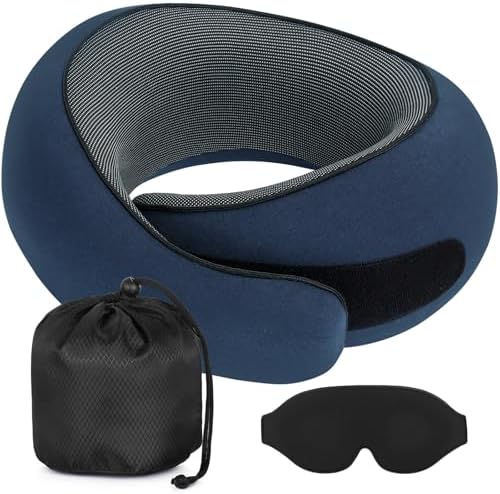 Ergonomic Memory Foam Travel Pillow for Comfort Support