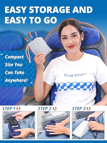 SARISUN Travel Head Strap Eye Mask 360 Comfort for Air Flights