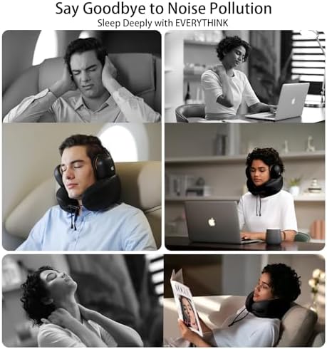 Travel Pillow with Noise Cancelling and Memory Foam Support