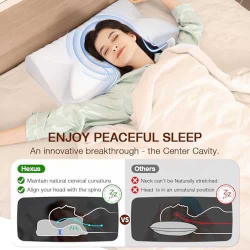 Hexus Cervical Neck Pillow for Pain Relief and Support