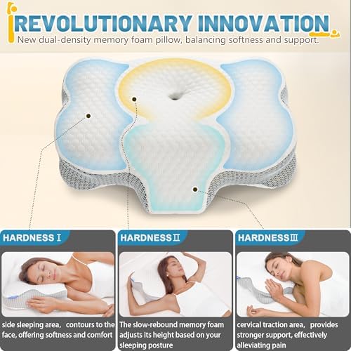 Ergonomic Cervical Pillow for Back and Side Sleepers