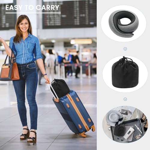 Light Gray Memory Foam Neck Pillow
