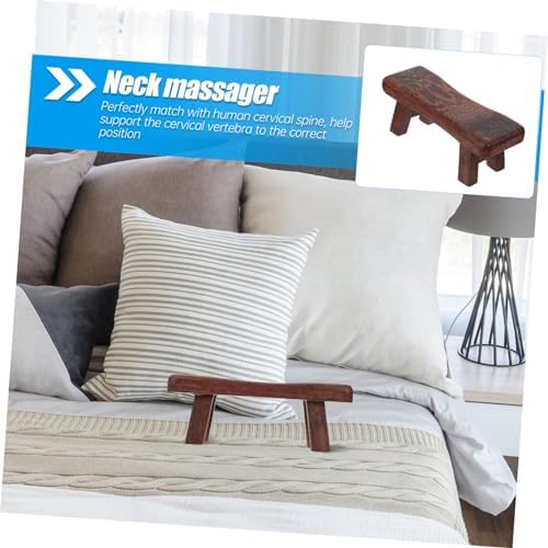 1pc Ergonomic Wood Neck Support Pillow for Home Office Travel