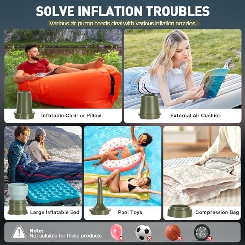 MIAOKE rechargeable air pump - inflate pool floats and air mattresses portable