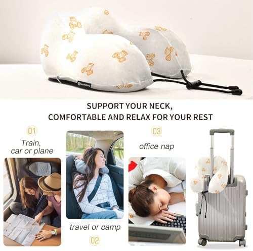 ALAZA Neck Travel Pillow for Comfortable Sleep on Flights and Trips