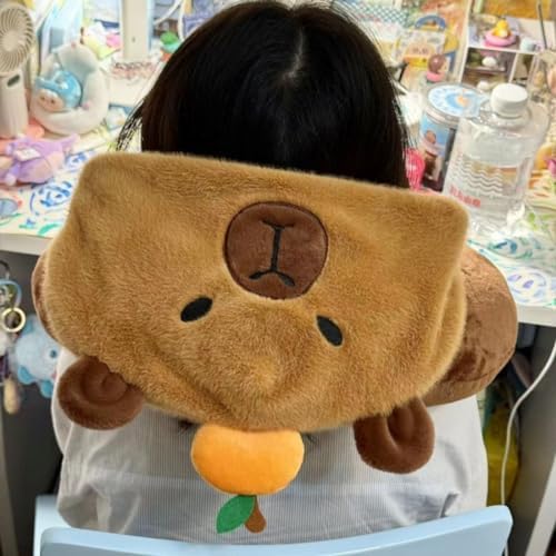 Adjustable Capybara-Shape Neck Pillow for Travel Comfort