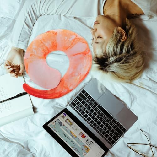 Holidoyo Versatile Shrimp Shaped Travel Pillow for Adults