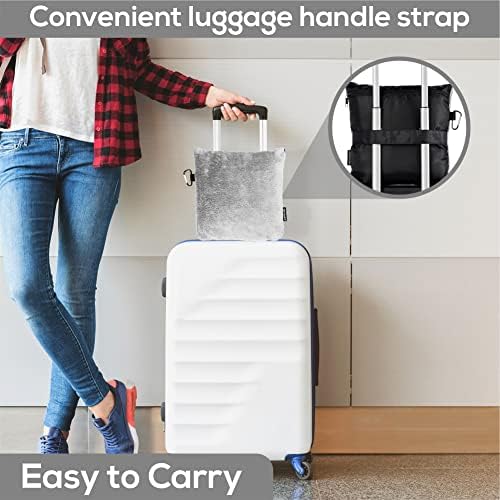 Well Traveled 2 in 1 Fleece Travel Blanket with Stuffable Pillowcase
