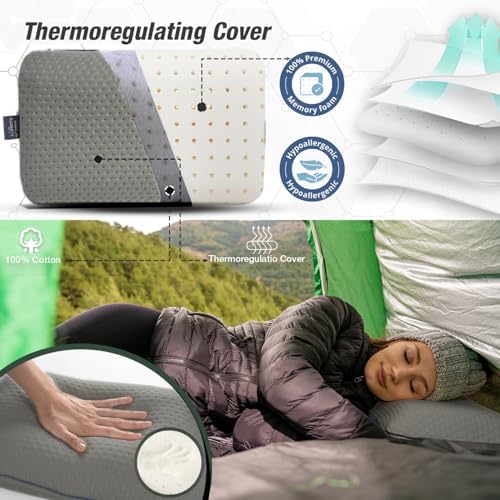 Memory foam pillow Travel-friendly Heat-regulating Portable comfortable