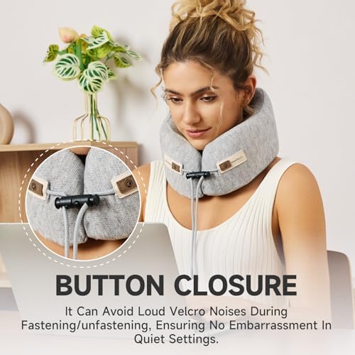 Travel Neck Pillow with Cooling Fabric and Memory Foam Support